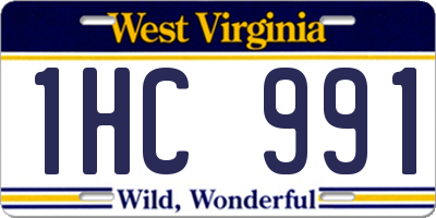 WV license plate 1HC991