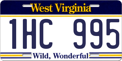 WV license plate 1HC995