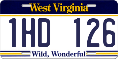 WV license plate 1HD126
