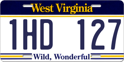 WV license plate 1HD127