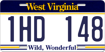 WV license plate 1HD148
