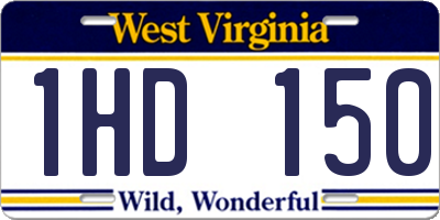 WV license plate 1HD150