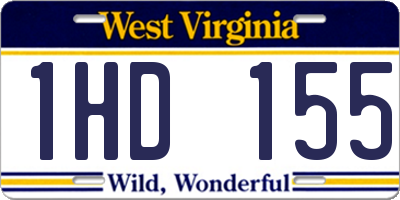 WV license plate 1HD155