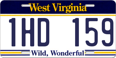WV license plate 1HD159