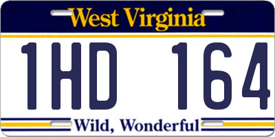 WV license plate 1HD164