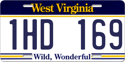 WV license plate 1HD169