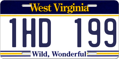 WV license plate 1HD199