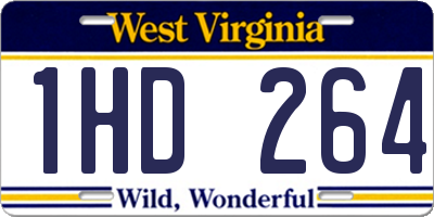 WV license plate 1HD264
