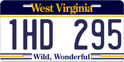 WV license plate 1HD295