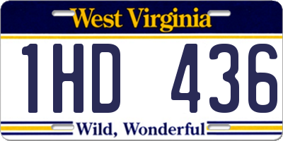 WV license plate 1HD436