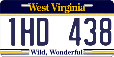 WV license plate 1HD438