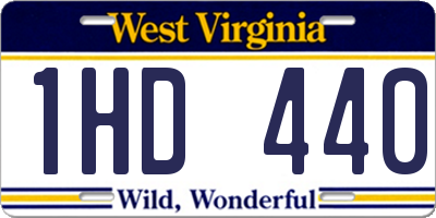 WV license plate 1HD440