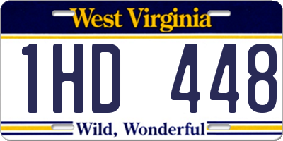WV license plate 1HD448