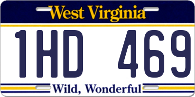 WV license plate 1HD469