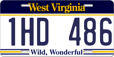 WV license plate 1HD486