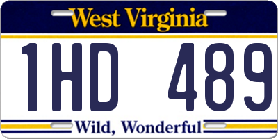 WV license plate 1HD489