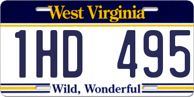 WV license plate 1HD495