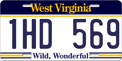 WV license plate 1HD569