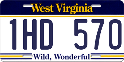 WV license plate 1HD570