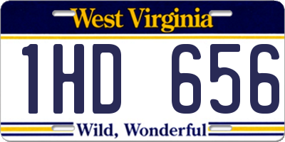 WV license plate 1HD656