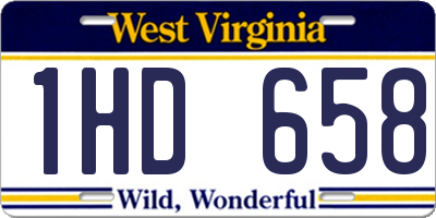 WV license plate 1HD658