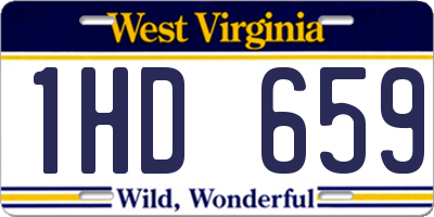 WV license plate 1HD659