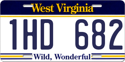 WV license plate 1HD682