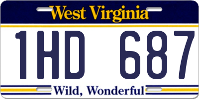 WV license plate 1HD687