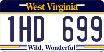 WV license plate 1HD699