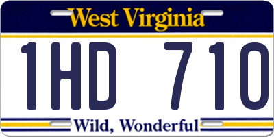 WV license plate 1HD710