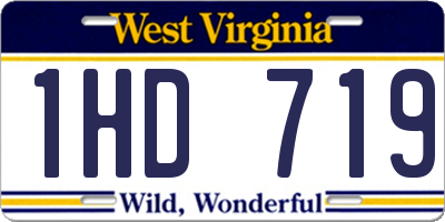 WV license plate 1HD719