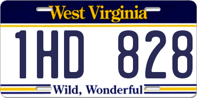 WV license plate 1HD828