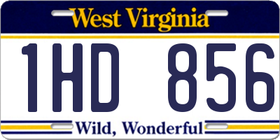 WV license plate 1HD856