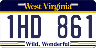 WV license plate 1HD861
