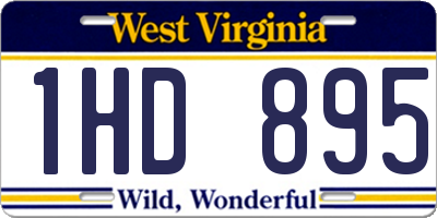 WV license plate 1HD895