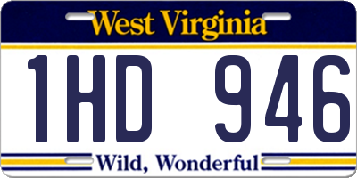 WV license plate 1HD946