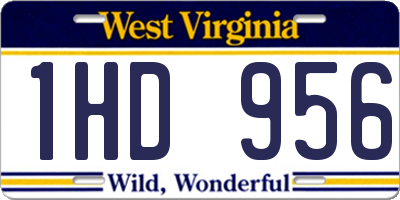 WV license plate 1HD956