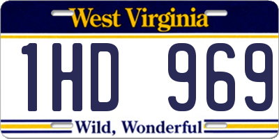 WV license plate 1HD969