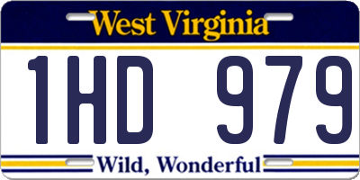 WV license plate 1HD979
