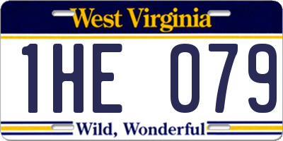 WV license plate 1HE079