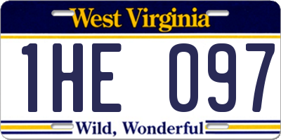 WV license plate 1HE097