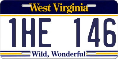 WV license plate 1HE146