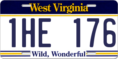 WV license plate 1HE176
