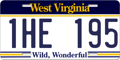WV license plate 1HE195