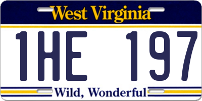 WV license plate 1HE197