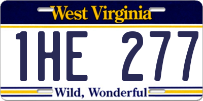 WV license plate 1HE277