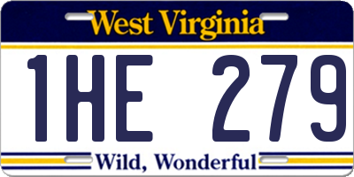 WV license plate 1HE279
