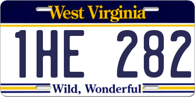 WV license plate 1HE282