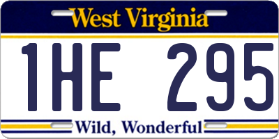 WV license plate 1HE295
