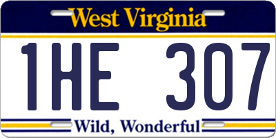 WV license plate 1HE307